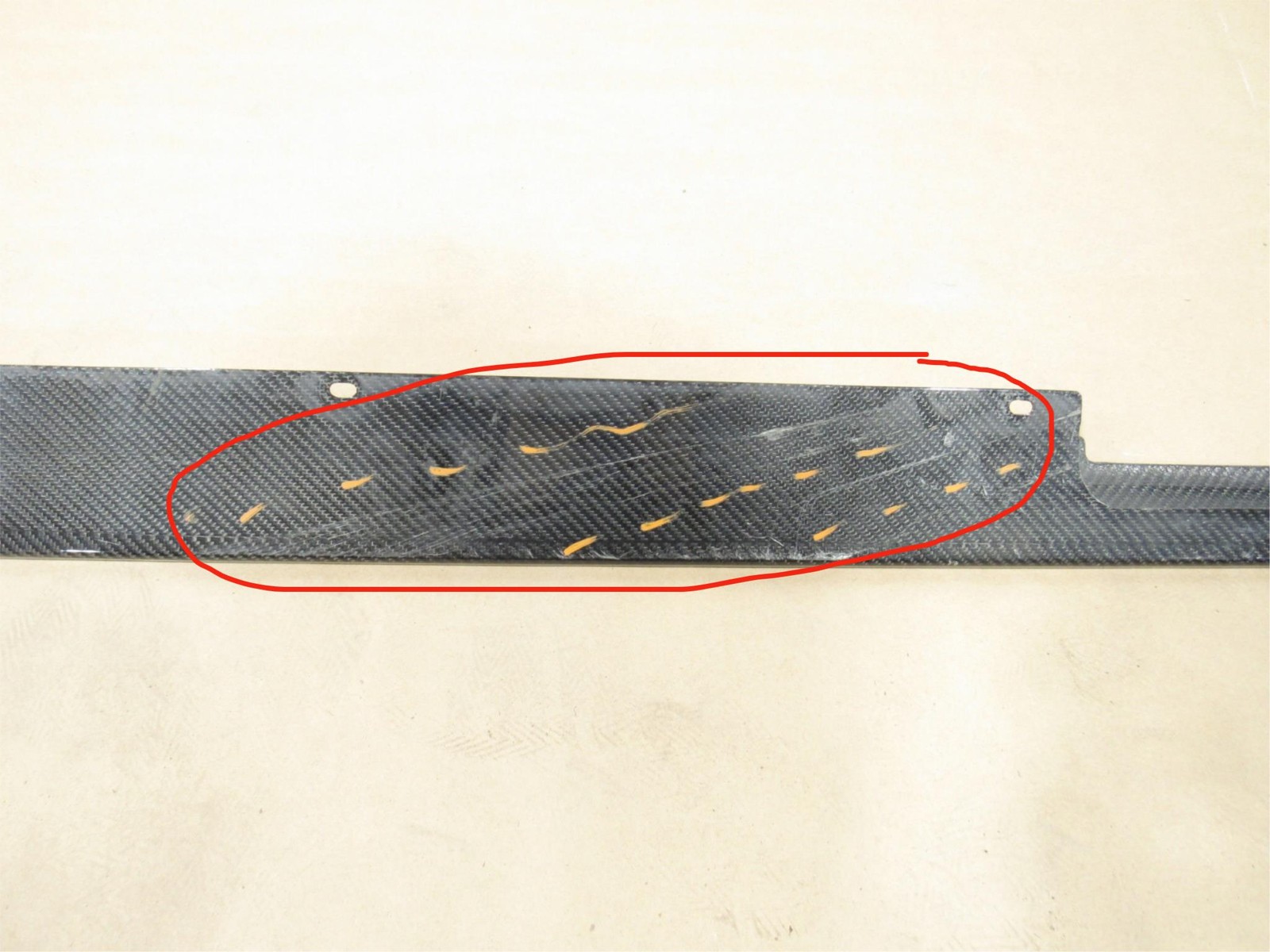 14-18 Aston Martin Vanquish 2014 Left Lower Plate Sill Blade Carbon Cover Y2
