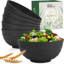 Wheat Straw Bowls Set 60 OZ Unbreakable Large Cereal Bowls Set of 6 Microwave