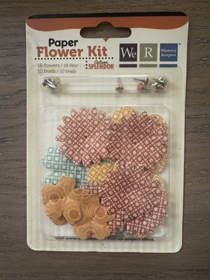 Brand New We R Memory Keepers Autumn Splendor Paper Flower Kit Scrapbooking