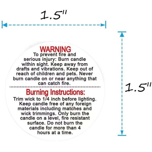 500Pcs Warning Labels Jar Container Stickers Safety Labels - Picture 5 of 7