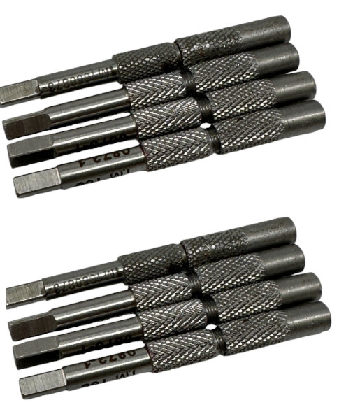 Lot of 8 – Knurled Hex-Shank Tap/Tool Extensions – 2.5" Length