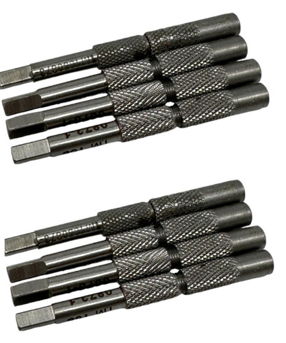 Lot of 8 – Knurled Hex-Shank Tap/Tool Extensions – 2.5" Length