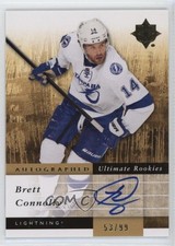 2011-12 Ultimate Collection Rookies 53/99 Brett Connolly #144 Auto 6v3