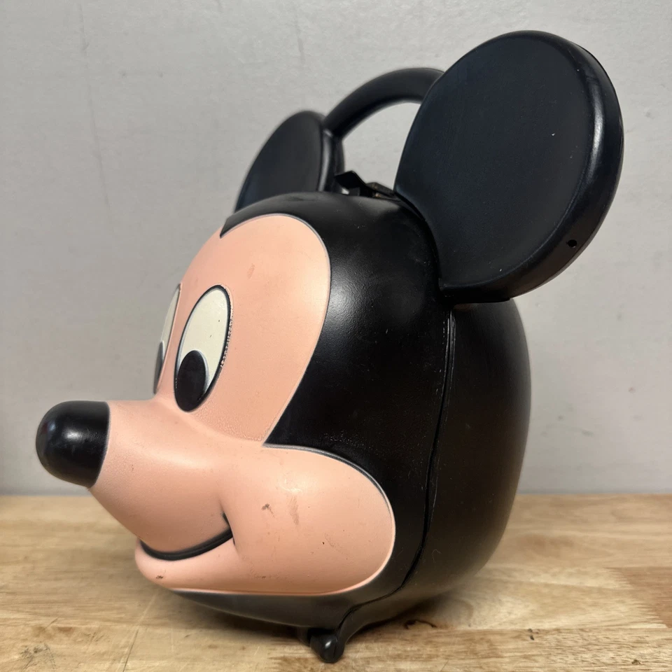 ВИНТАЖНЫЙ комплект ланч-боксов с головой Микки Мауса от Disney Aladdin Industries с термосом - Изображение 3 из 4