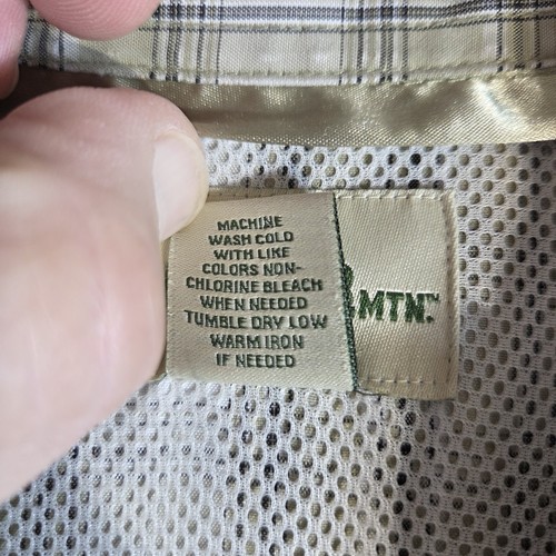 Columbia & Gander Mountain SIZE L LARGE Mens GREEN Short Sleeve Button Up Shirts - Picture 6 of 15