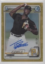 2020 Bowman Chrome Prospect Gold Refractor 45/50 Tahnaj Thomas #CPA-TT Auto 0e9i
