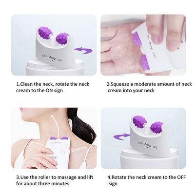 BISUTANG Neck Firming Cream Double Roller Anti Aging Neck Lifting Tightening SET