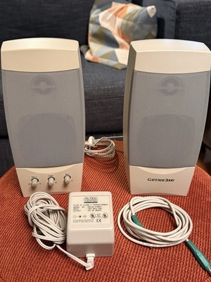 Gateway 2000 Altec Lansing Vintage Multimedia Speakers ACS41 Tested All Original