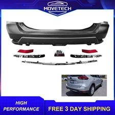 For 2017-2020 Nissan Rogue Rear Bumper Kit W/ Red Reflector Without Sensor Holes