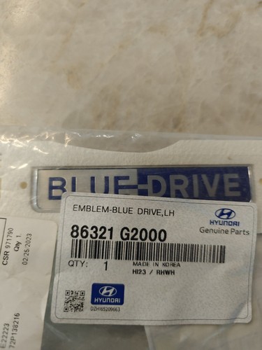 Placa de identificación emblema guardabarros izquierdo Hyundai Ioniq 2017-2022 86321-G2000 nuevo OEM - Imagen 2 de 5