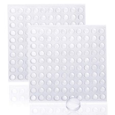200 Pack 1/4" x 1/16" Small Door Bumpers, Clear, Self-adhesive, Rubber Feet