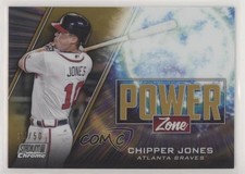 2020 Stadium Club Chrome Power Zone Gold Refractor 36/50 Chipper Jones HOF uk2