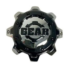 C-741-2 GEAR-741-2 Chrome and Black Wheel Center Cap