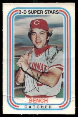 CRACKED JOHNNY BENCH HOF 1976 KELLOGGS #36 LOW GRADE VINTAGE XOGRAPH *TPHLC-8449