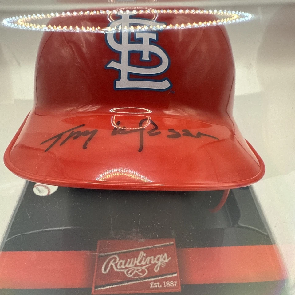 MINICASCO FIRMADO Tony LaRussa St. Louis Cardinals autenticación Becket Foto 2 de 4