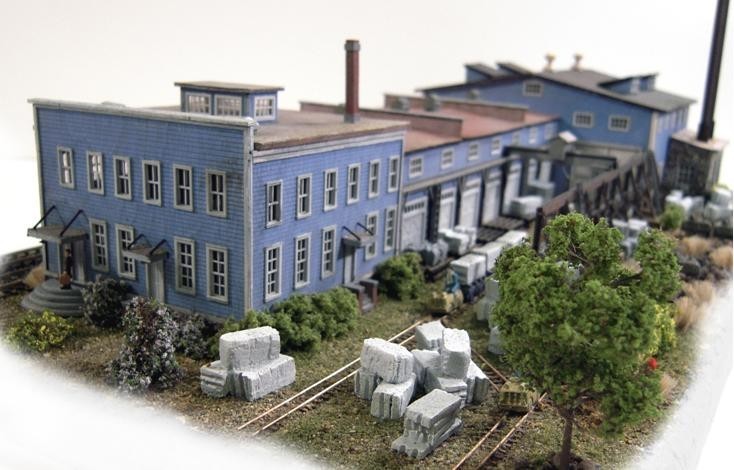 N Scale Architect 10016 Burlington Marble & Slate Mill Kit Trackside Structure