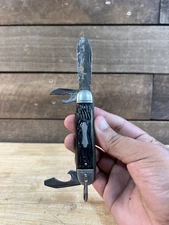 Vintage Colonial Multi Tool FOREST MASTER Camping Folding Pocket Knife