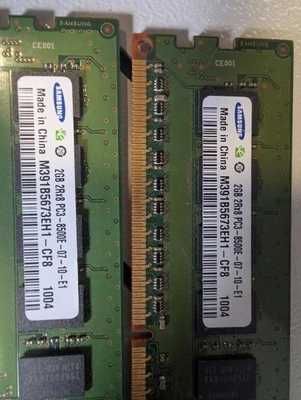M391B5673FH0-CF8 Samsung 2GB PC3-8500E-07-10-E1 Server Memory RAM 2Rx8 - Image 1 of 3