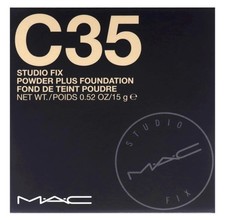 MAC Studio Fix Powder Plus Foundation Shade C35 Full Size 15g Original Formula