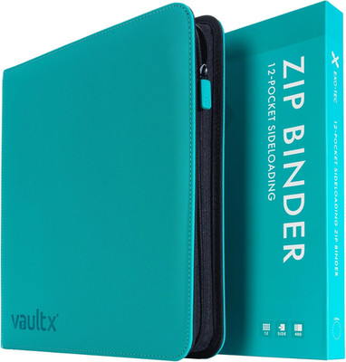 Vault X 12 Pocket Zip Binder, 480 Cards, Exo-Tec Material, 20 Side-Loading Pages