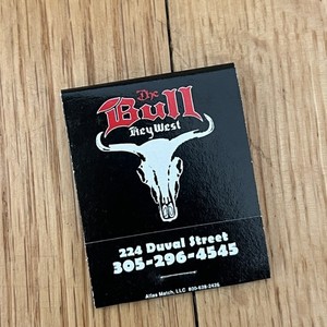The Bull  KEY WEST Florida BAR MATCHBOOK GARDEN OF CLOTHING OPTIONAL  Americana