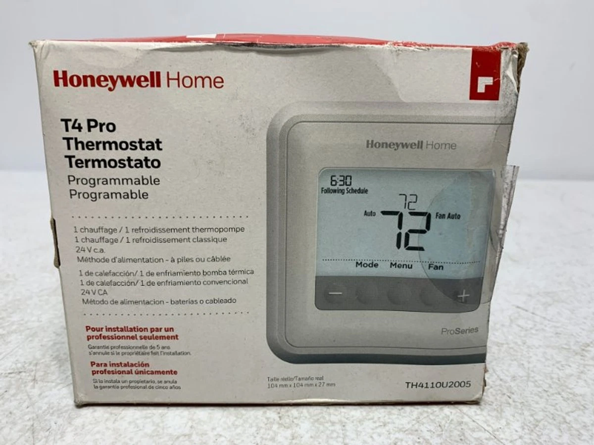 Honeywell TH4110U2005 T4 Pro Thermostat 1H/1C 24VAC