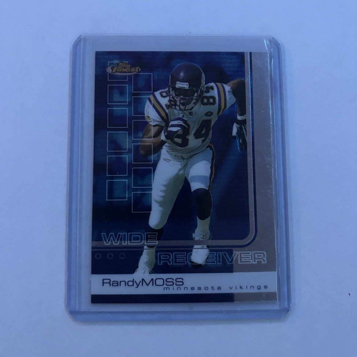 Randy Moss #22 Football Cards 2002 Topps Finest trading card — raw and PSA graded price guide
