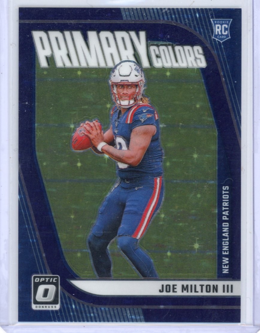 Joe Milton III Primary Colors Purple Stars /25 (RC): 2024 Donruss Optic Football