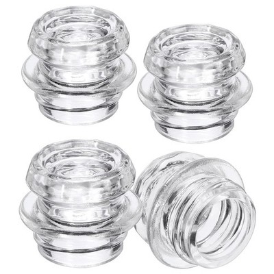 Hoowen 4 Pack Coffee Percolator Glass Top Replacement, Clear Small, 