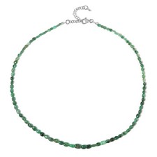 Sambischer Smaragd Sterling Silber Halskette