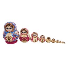 10pcs Beautiful Wooden Nesting Dolls Matryoshka Russian