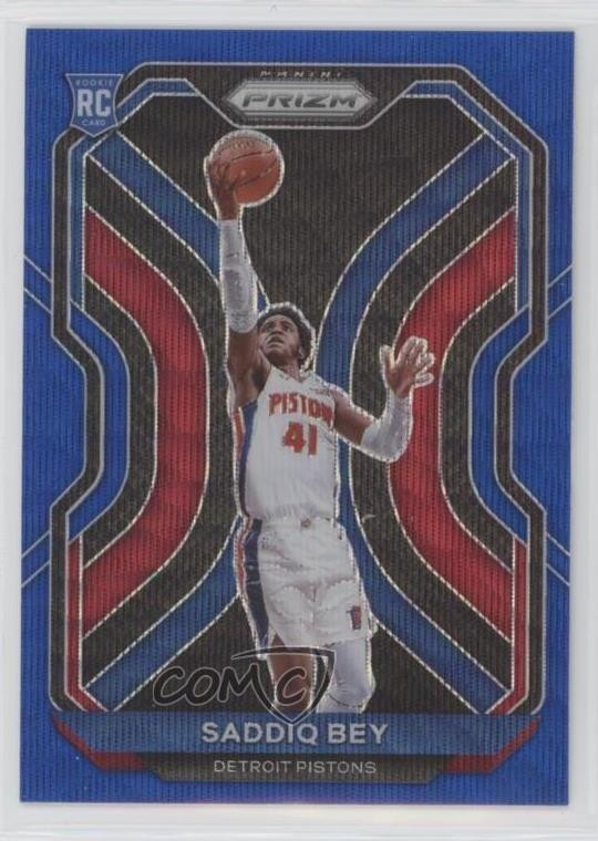 2020-21 Panini Prizm Blue Wave Prizm Saddiq Bey #284 02ez