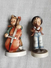 Vintage Lot 2 Goebel Hummel Figurines, 'SweetMusic' and 'Serenade', W Germany
