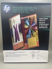 HP Inkjet Tri-Fold Brochure Paper Matte Finish 8.5" x 11" 180g 100 Sheets New