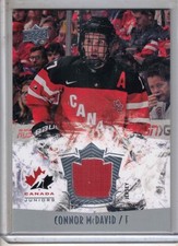 2015 UD Team Canada Juniors hockey Connor McDavid Silver jersey rookie card #101