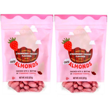 2 X Trader Joe’s Strawberry Yogurt Flavored Coated Almonds 8 oz each