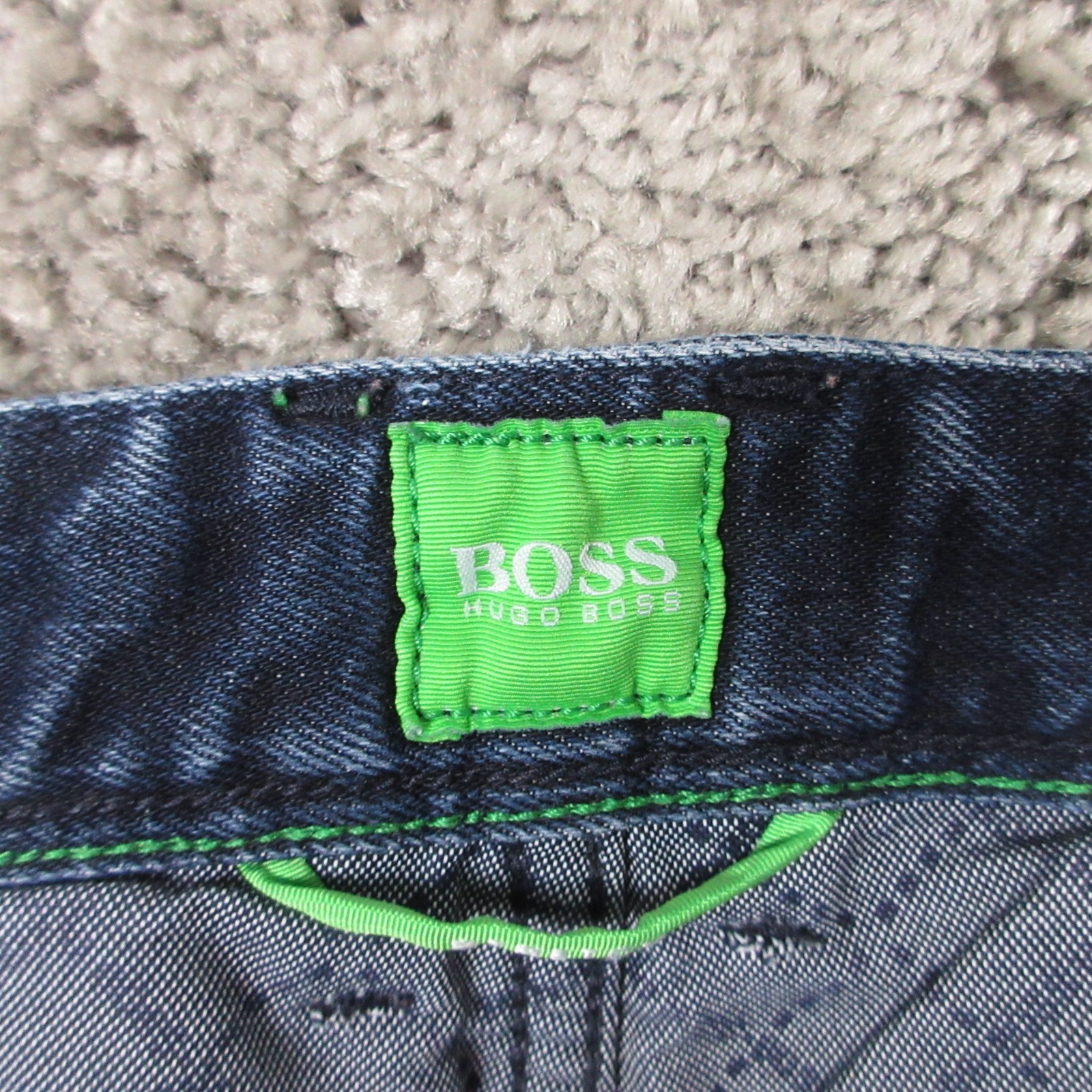 Hugo Boss Jeans Mens 34x34 Blue Green Slim Stretch Faded Flex Denim Pants thumbnail 7