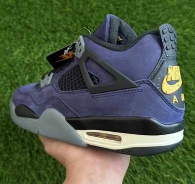 Nike Air Jordan 4 Retro Lakers Imperial Purple GS IB4171-500 Size 7Y In Hand
