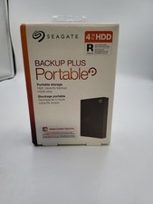 Seagate 4TB Backup Plus Portable External Hard Drive (Black) - Brand New