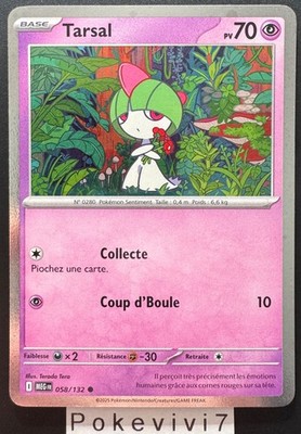 Pokemon Karte Tarsal 058/132 Promo Holo Point Me01 Mega Evolution MEG FR NEU