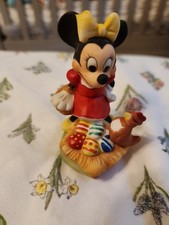 Vintage Minnie Mouse Disney Productions Easter Chicken Porcelain Figurine