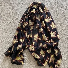 Pikachu Pokemon Anime Manga Design Infinity Viscose Scarf Fall