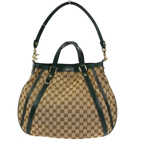 BUYIT Gucci Beige Canvas GG Tote 2way Handbag 130734 001013 NQ03456