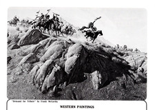 1974 FRANK C MCCARTHY ART GALLERY EXHIBIT AD, DEMAND FOR TRIBUTE, HUSBERG ADVERT