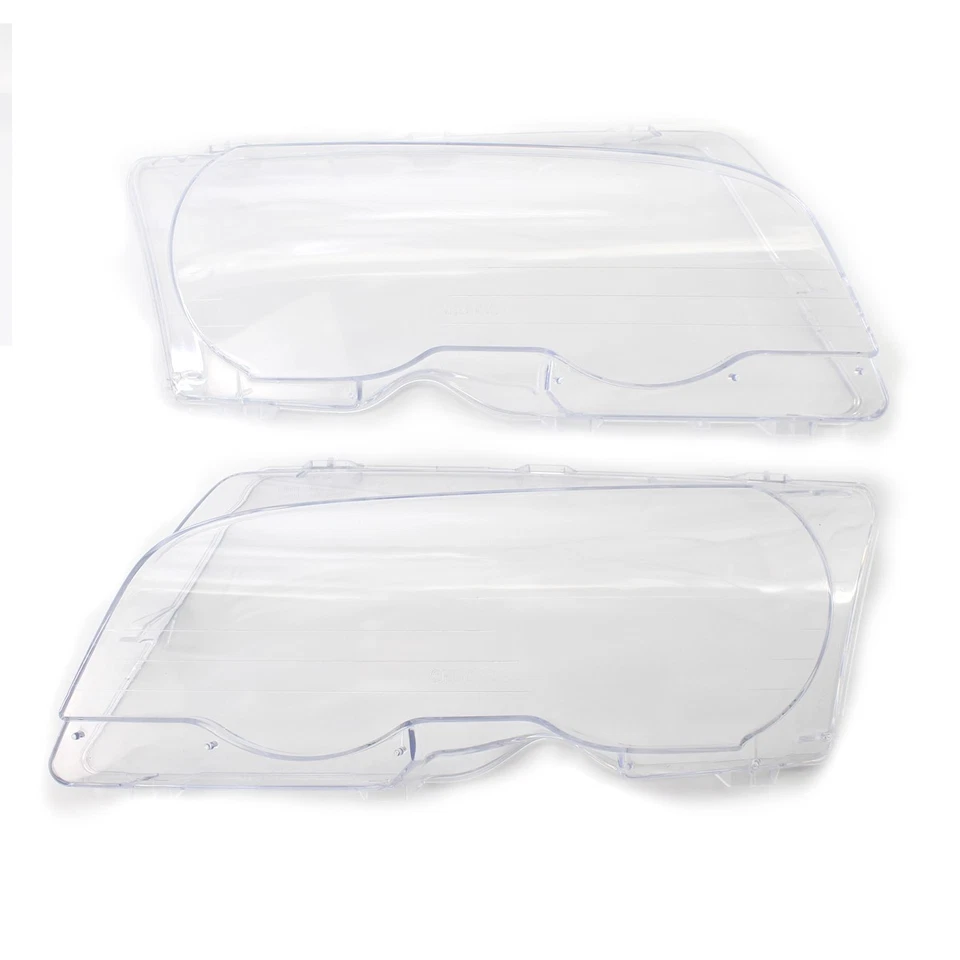 Pair Headlight Lens Cover For BMW E46 Coupe 2Dr 1999-03 M3 Pre-Facelift 2001-06 - Изображение 4 из 4