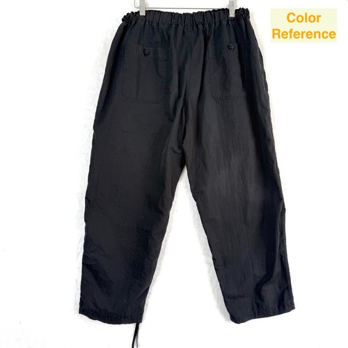 Needles Nepenthes Japan Elastic Waist Wide Leg Cropped Pants Mens M Black - Picture 2 of 13
