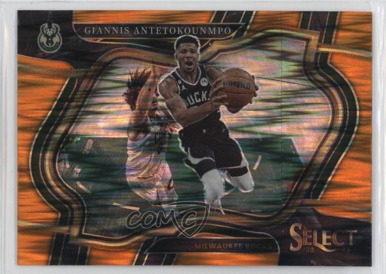 2022 Panini Select Courtside Orange Flash Prizm Giannis Antetokounmpo #261 0b6c