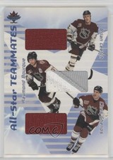 2001 ITG Be A Player Memorabilia /80 Brian Leetch Ray Bourque Chris Chelios 1o3