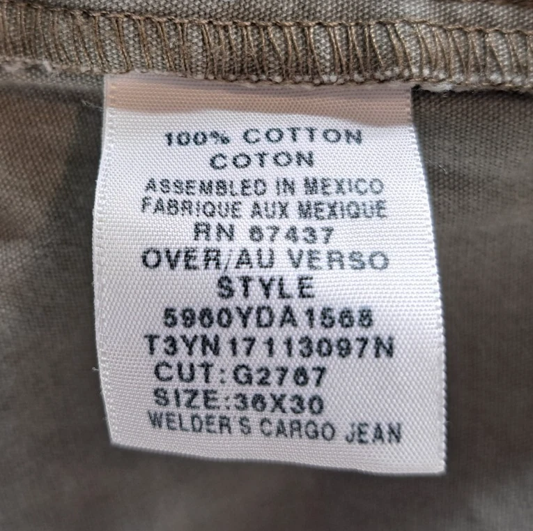 VINTAGE LOT OF 2 Ralph Lauren Welder Cargo Jeans Mens 36x30 Baggy Street Polo RL - Image 4 of 4