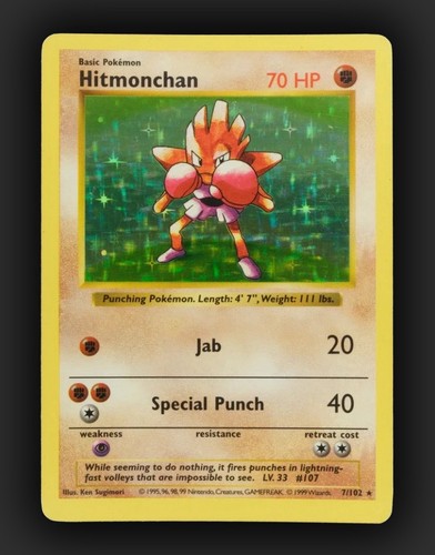 Hitmonchan — Base Set (1st Edition,Shadowless)